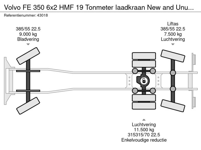 Volvo  FE 350 6x2 HMF 19 Tonmeter laadkraan New and Unused! (22)