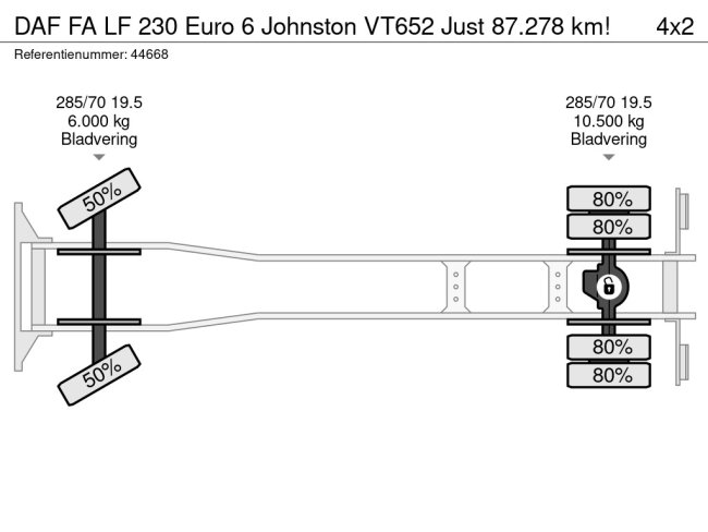 DAF  FA LF 230 Euro 6 Johnston VT652 Just 87.278 km! (28)