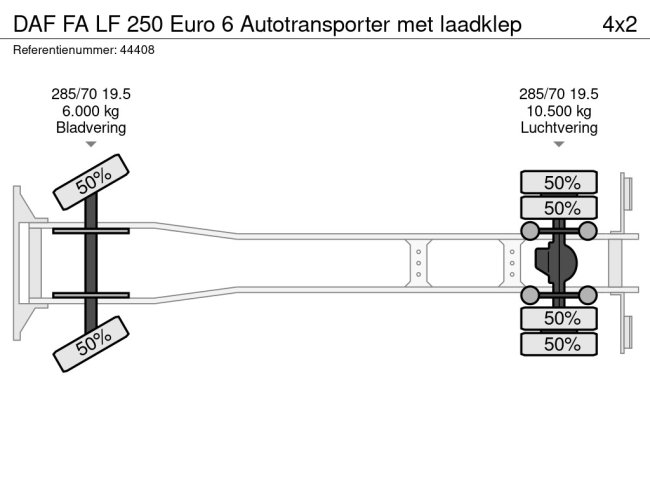 DAF  FA LF 250 Euro 6 Autotransporter met laadklep (22)