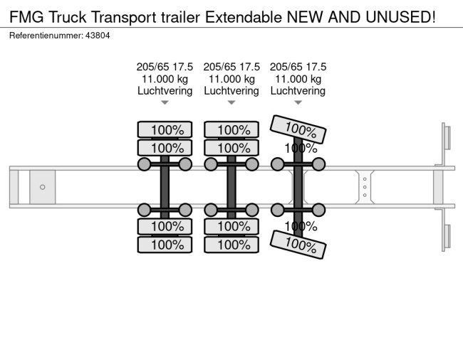 FMG  Truck Transport trailer Extendable NEW AND UNUSED! (39)