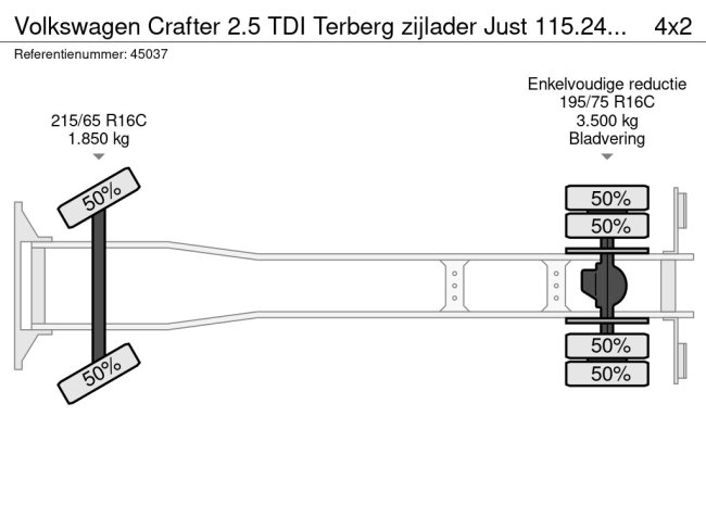 Volkswagen  Crafter 2.5 TDI Terberg zijlader Just 115.247 Km! (20)