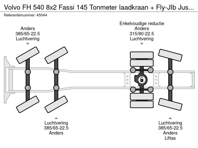 Volvo  FH 540 8x2 Fassi 145 Tonmeter laadkraan + Fly-JIb Just 7.187 Km! Demo voertuig! (39)