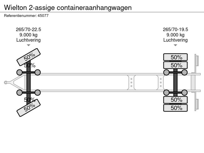 Wielton  2-assige containeraanhangwagen (11)