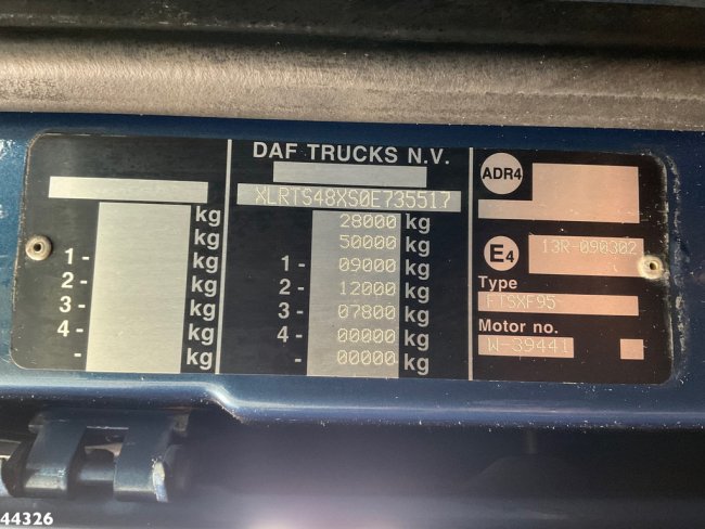 DAF  FTS 95 XF 480 Manual Palfinger 36 Tonmeter laadkraan + Fly-Jib (21)