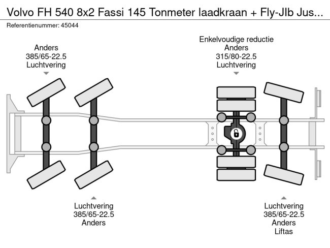 Volvo  FH 540 8x2 Fassi 145 Tonmeter laadkraan + Fly-JIb Just 7.187 Km! Demo voertuig! (39)