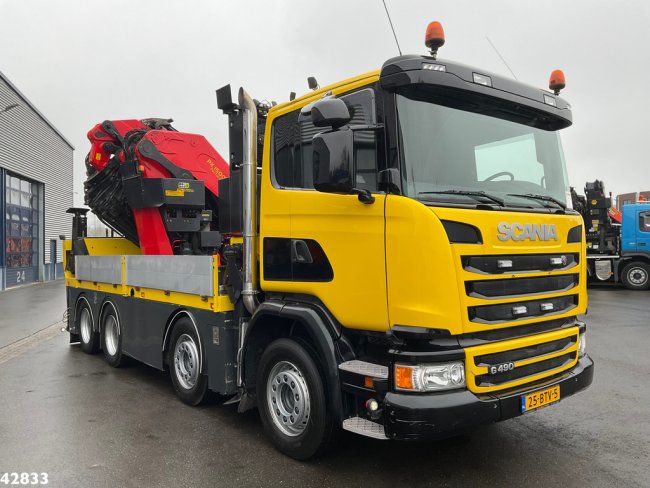 Scania  G 490 8x4 Euro 6 Palfinger 150 Tonmeter laadkraan + JIB Just 67.000 km! (5)