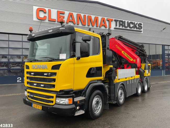 Scania  G 490 8x4 Euro 6 Palfinger 150 Tonmeter laadkraan + JIB Just 67.000 km! (6)