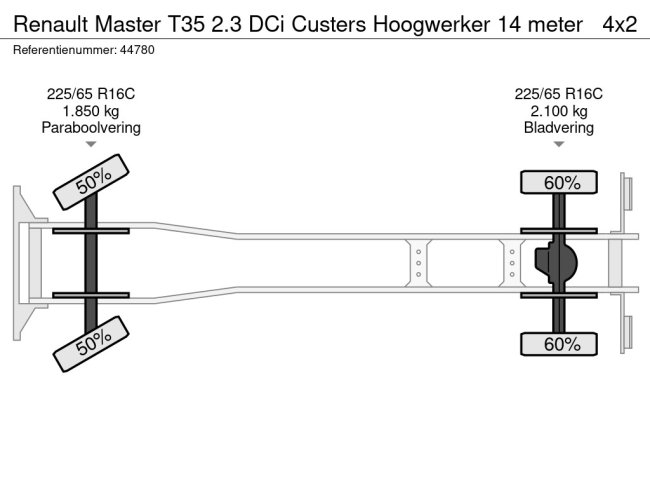 Renault  Master T35 2.3 DCi Custers Hoogwerker 14 meter (23)