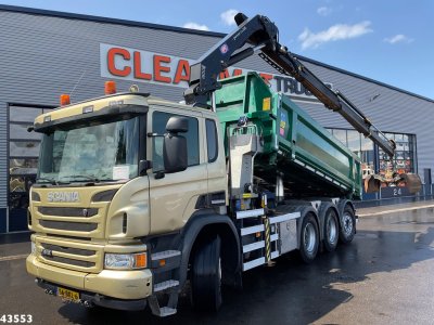 Scania P 410 8x4 Euro 6 HMF 18 Tonmeter laadkraan