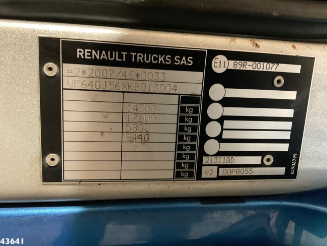 Renault  D 240 Euro 6 HMF 10 Tonmeter laadkraan Just 66.850 km! (22)