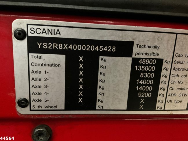 Scania  R 620 10x4 V8 Retarder Effer 175 Tonmeter laadkraan + Fly-Jib Just 170.527 km! (32)