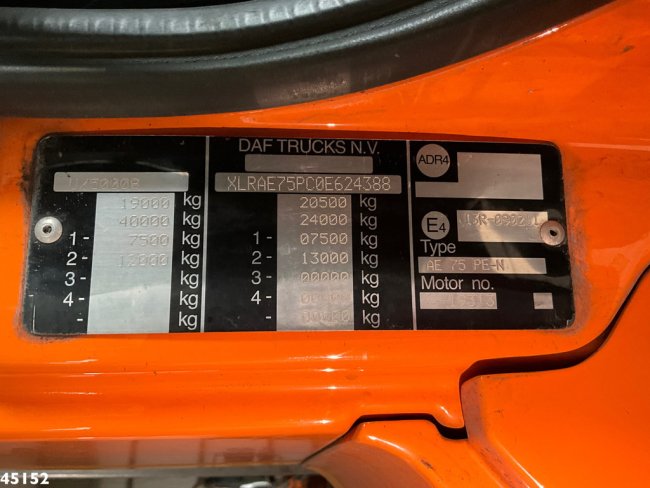DAF  FA 75 CF 250 Ecota 7m³ kolkenzuiger Just 157.071 km! (30)