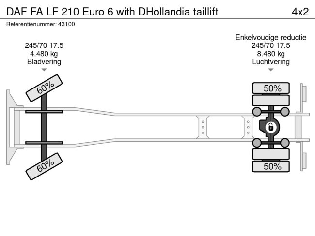 DAF  FA LF 210 Euro 6 with DHollandia taillift (14)