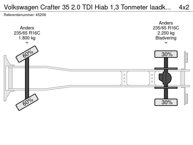 Volkswagen  Crafter 35 2.0 TDI Hiab 1,3 Tonmeter laadkraan Just 82.346 km! (27)