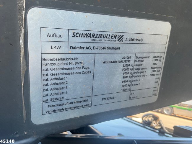 Mercedes-Benz  Arocs 3251 8x4 Euro 6 Retarder Palfinger 34 Tonmeter laadkraan + Fly-Jib Just 146.766 km! (29)