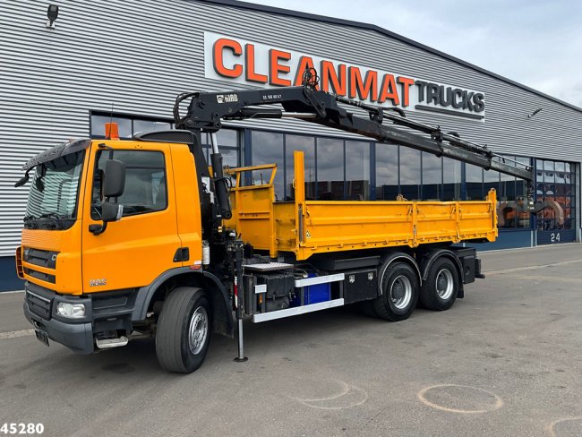 DAF  FAT 75 CF 340 6x4 Manual Full steel Hiab 16 Tonmeter laadkraan (1)