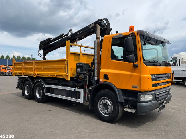 DAF  FAT 75 CF 340 6x4 Manual Full steel Hiab 16 Tonmeter laadkraan (5)