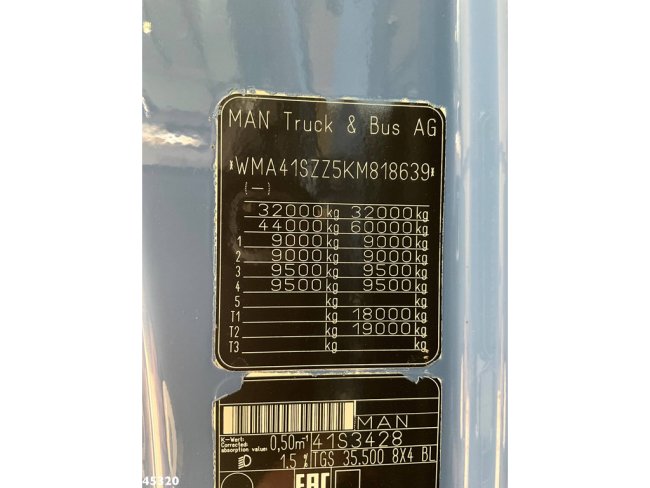 MAN  TGS 35.500 8x4 Euro 6 Hiab 30 Tonmeter laadkraan Just 164.946 km! (25)