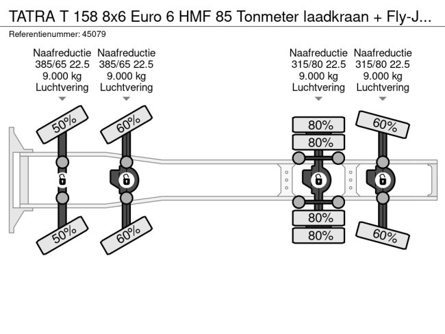 Tatra  T 158 8x6 Euro 6 HMF 85 Tonmeter laadkraan + Fly-Jib Just 147.844 km! (34)