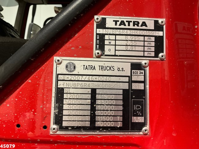 Tatra  T 158 8x6 Euro 6 HMF 85 Tonmeter laadkraan + Fly-Jib Just 147.844 km! (33)