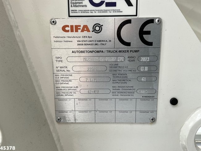 Scania  P 450 XT 8x4 Euro 6 Retarder CIFA 7m³ Mixer + Pumi Pump 25 m³ NEW AND UNUSED! (30)