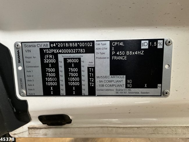 Scania  P 450 XT 8x4 Euro 6 Retarder CIFA 7m³ Mixer + Pumi Pump 25 m³ NEW AND UNUSED! (31)