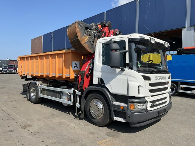 Scania  P 320 HMF 12 Tonmeter Z-kraan + Kipper 11m³ (4)