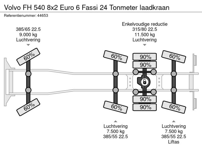Volvo  FH 540 8x2 Euro 6 Fassi 24 Tonmeter laadkraan (31)