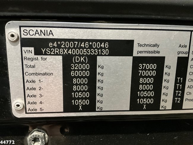 Scania  R500 8x4 V8 Retarder Palfinger 53 Tonmeter laadkraan + Fly-Jib (34)