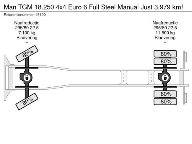 MAN  TGM 18.250 4x4 Euro 6 Full Steel Manual Just 3.979 km! (18)