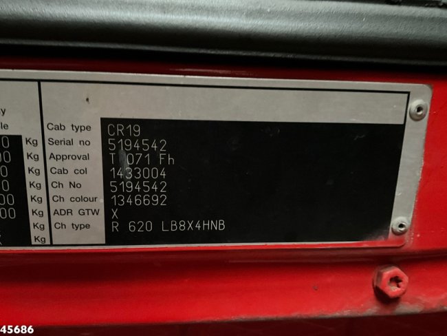 Scania  R620 V8 8x4 Hiab 105 Ton/meter laadkraan + Fly-Jib! (23)