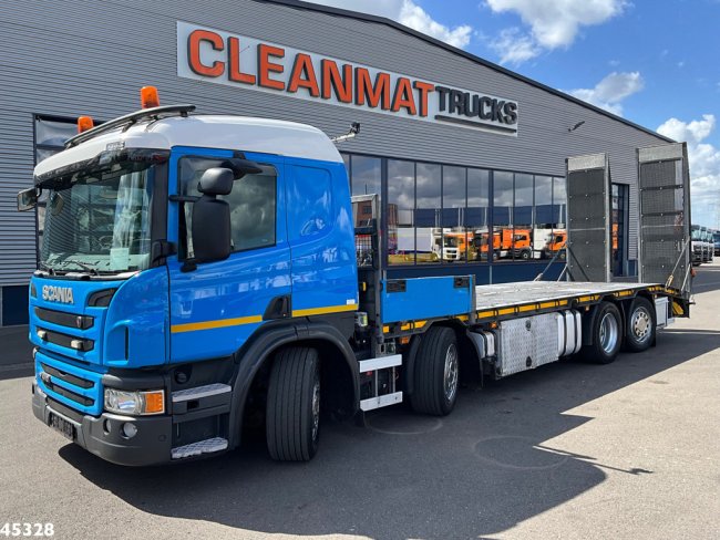 Scania  P 410 8x2 Euro 6 Retarder Autotransporter met hydraulische oprijrampen (0)