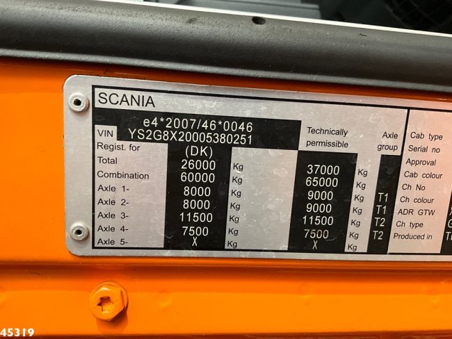 Scania  G 450 Euro 6 HMF 60 Tonmeter laadkraan + Fly-Jib (25)