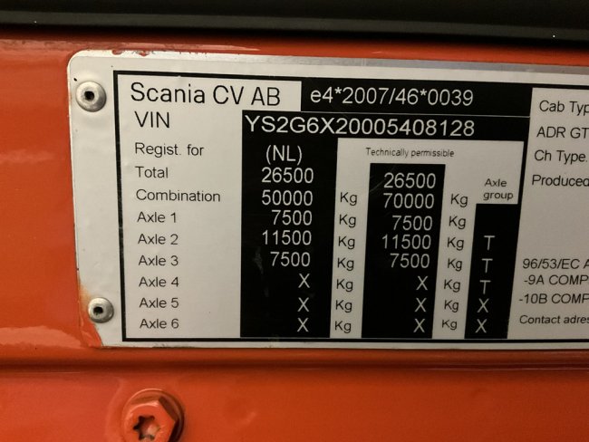 Scania  G 490 6x2 Euro 6 VDL 18 Ton portalarmsysteem (19)