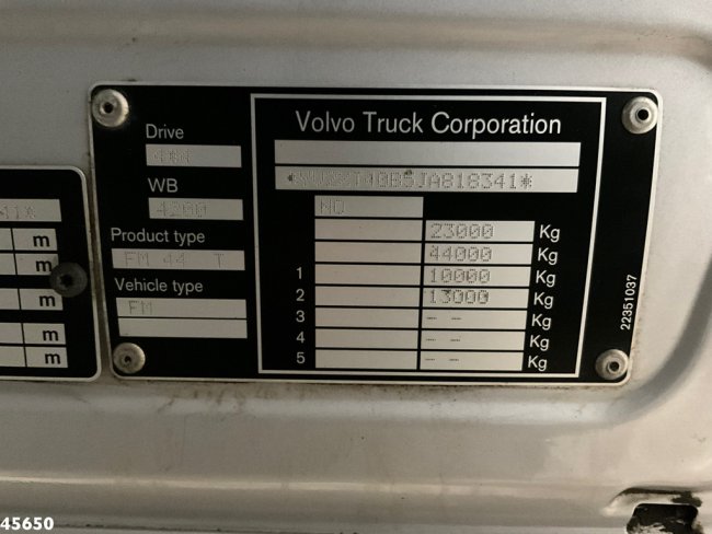 Volvo  FMX 500 4x4 Fassi 31 Tonmeter laadkraan + Fly-Jib + Jumbo 2-assige aanhangwagen (37)