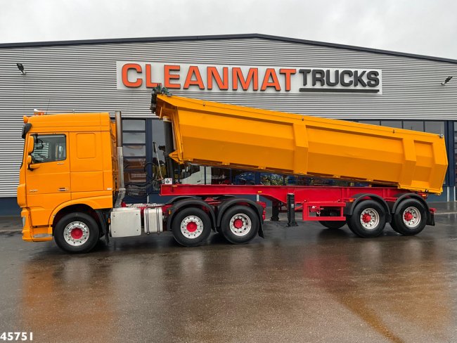 DAF  FTG XF 530 6x2 Euro 6 ZF Intarder Kiphydrauliek + OVA 2-assige kipoplegger 32m³ (0)