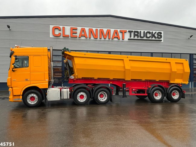 DAF  FTG XF 530 6x2 Euro 6 ZF Intarder Kiphydrauliek + OVA 2-assige kipoplegger 32m³ (1)