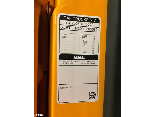 DAF  FTG XF 530 6x2 Euro 6 ZF Intarder Kiphydrauliek + OVA 2-assige kipoplegger 32m³ (22)