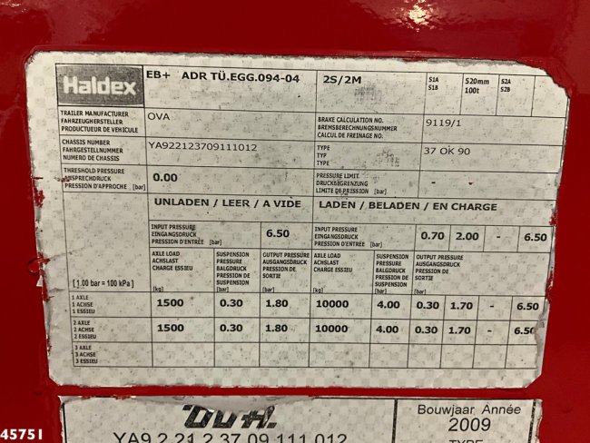 DAF  FTG XF 530 6x2 Euro 6 ZF Intarder Kiphydrauliek + OVA 2-assige kipoplegger 32m³ (23)