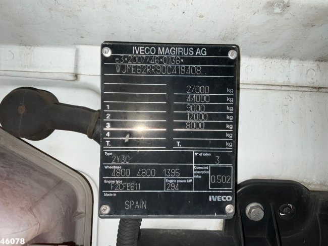 Iveco  Stralis AD260SY Euro 6 MKG 15 Tonmeter laadkraan Just 72.311 km! (19)