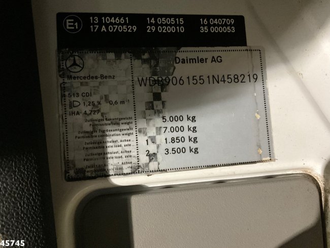 Mercedes-Benz  Sprinter 513 2.2 CDI Hiab 2 Tonmeter laadkraan Just 196.629 km! (21)