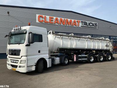 MAN TGX 18.400 trekker + Burg oplegger met Bekker LaGram Vacuüm opbouw 30m³