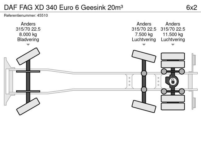 DAF  FAG XD 340 Euro 6 Geesink 20m³ (21)