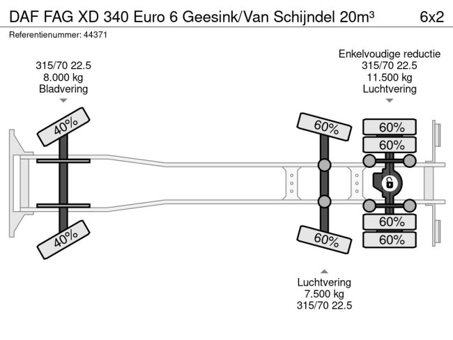 DAF  FAG XD 340 Euro 6 Geesink/Van Schijndel 20m³ (23)