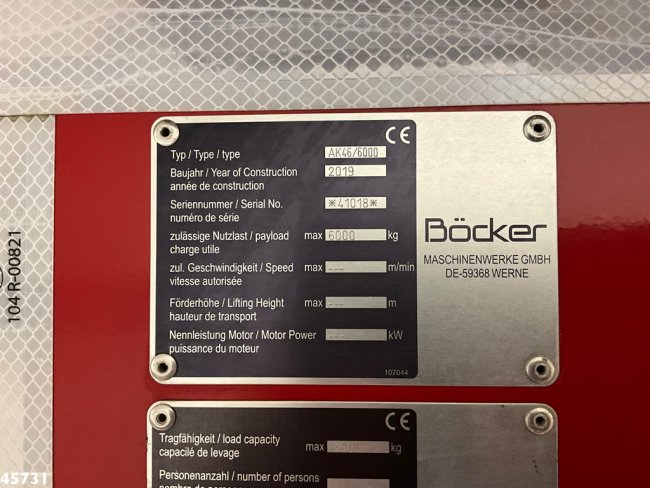 MAN  TGM 26.320 Euro 6 Bocker hoogwerker met Jib 46 meter Just 33.833 km! (31)