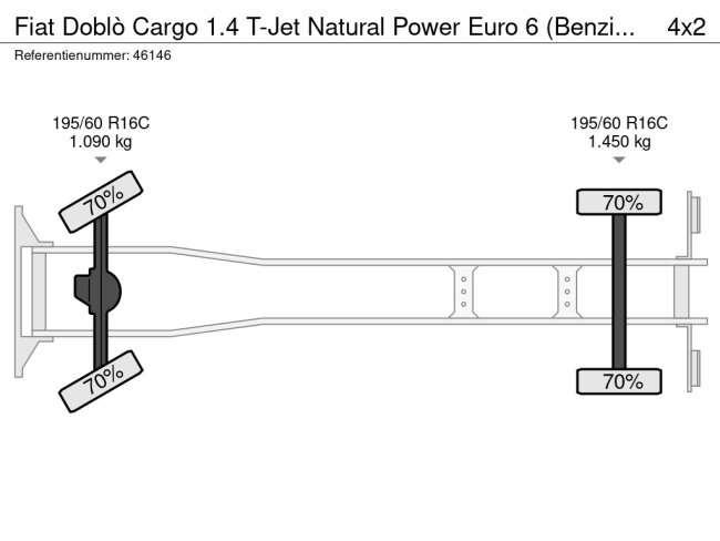 Fiat  Doblò Cargo 1.4 T-Jet Natural Power Euro 6 (Benzine, CNG) Just 60.491 Km! (19)
