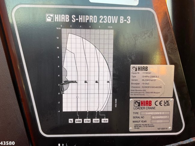 DAF  FAN XD 340 Hiab 23 Tonmeter laadkraan + Welvaarts Weighing system (21)