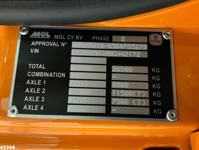 DAF  FAN CF 340 VDK 22m³ AE Weighing system (21)