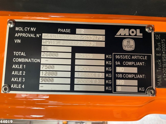 MAN  TGS 26.360 VDK 21m³, 2 compartimenten + weighing system (14)