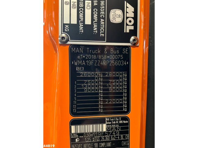 MAN  TGS 26.360 VDK 21m³, 2 compartimenten + weighing system (16)